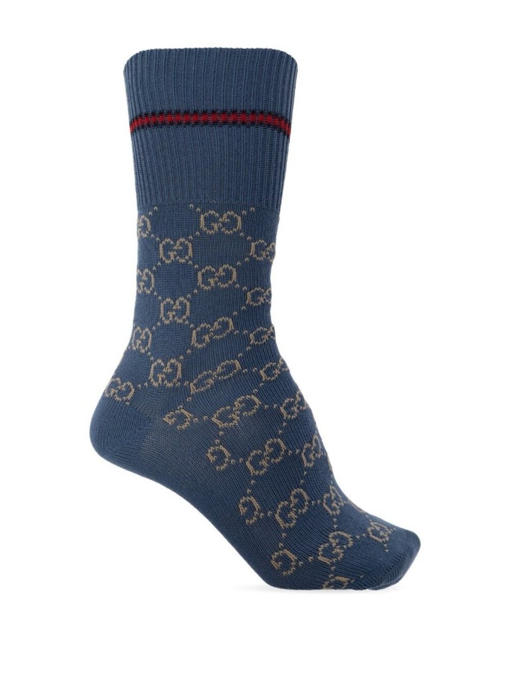 NWT Gucci Socks BLUE GG LOGO Wool Sz S